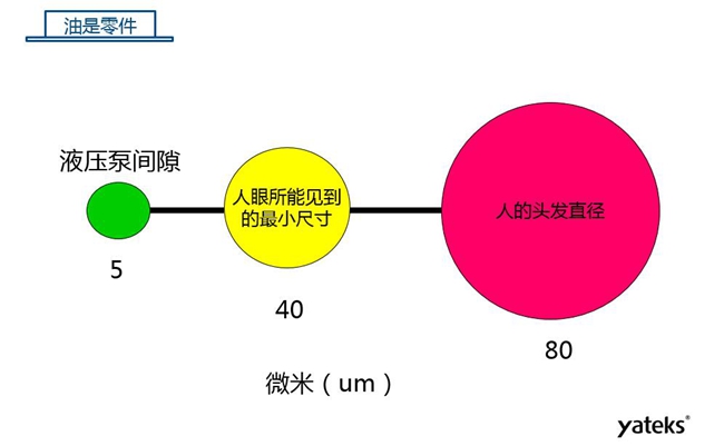如圖所示是機(jī)械設(shè)備液壓泵間隙、人眼所能見到的最小尺寸、人的頭發(fā)直徑三者之間的對比圖